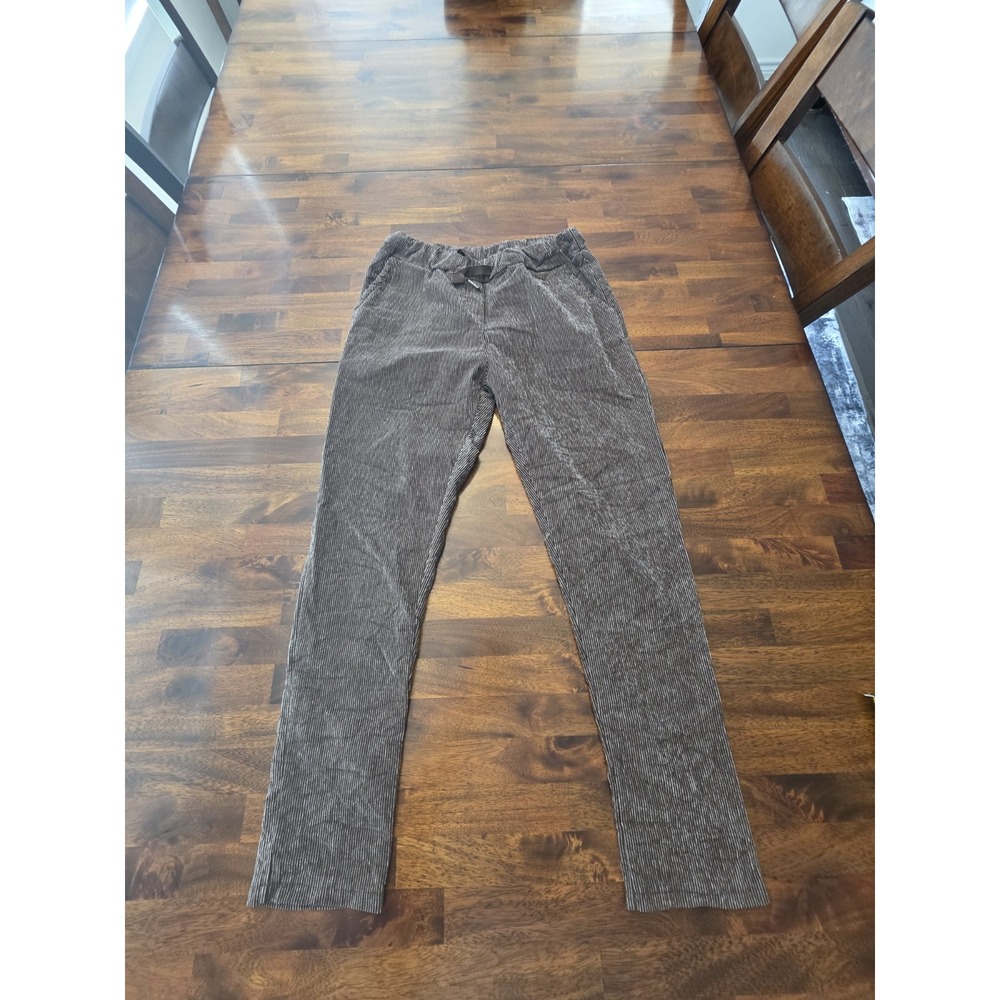 Brand Bazar Brown Corduroy Pants One Size Elastic Waist New with Tags Sku 8
